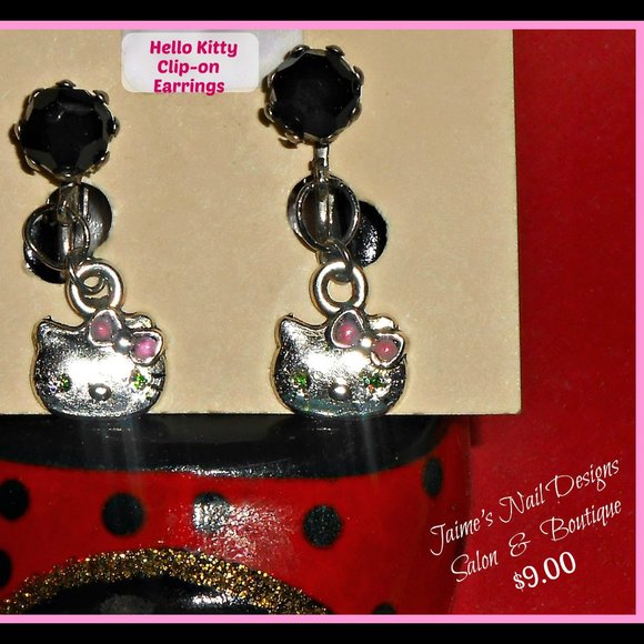 Stamped Sanrio Girl's Hello Kitty Clip Earrings - Picture 8 of 13